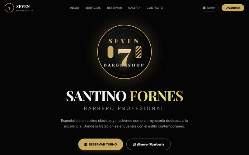 Web de Seven Peluquería